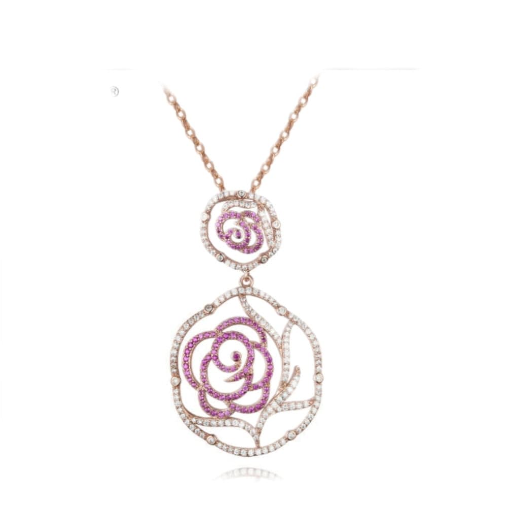 Double Rose Necklace