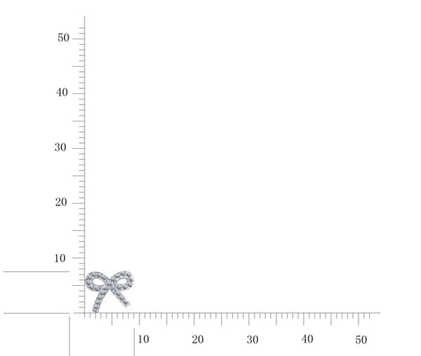 Sterling Silver Micropave Bow Stud Earrings