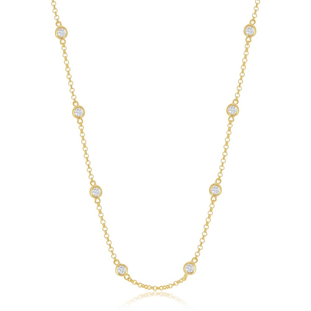 CZ by the Yard' Necklace - GP