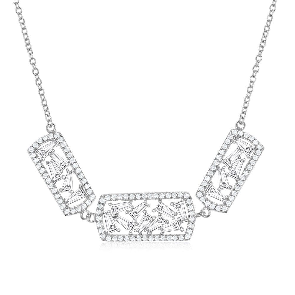 Tripe Rectangle Necklace