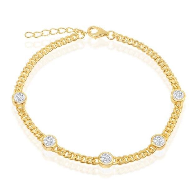 Chain Bracelet with CZ
