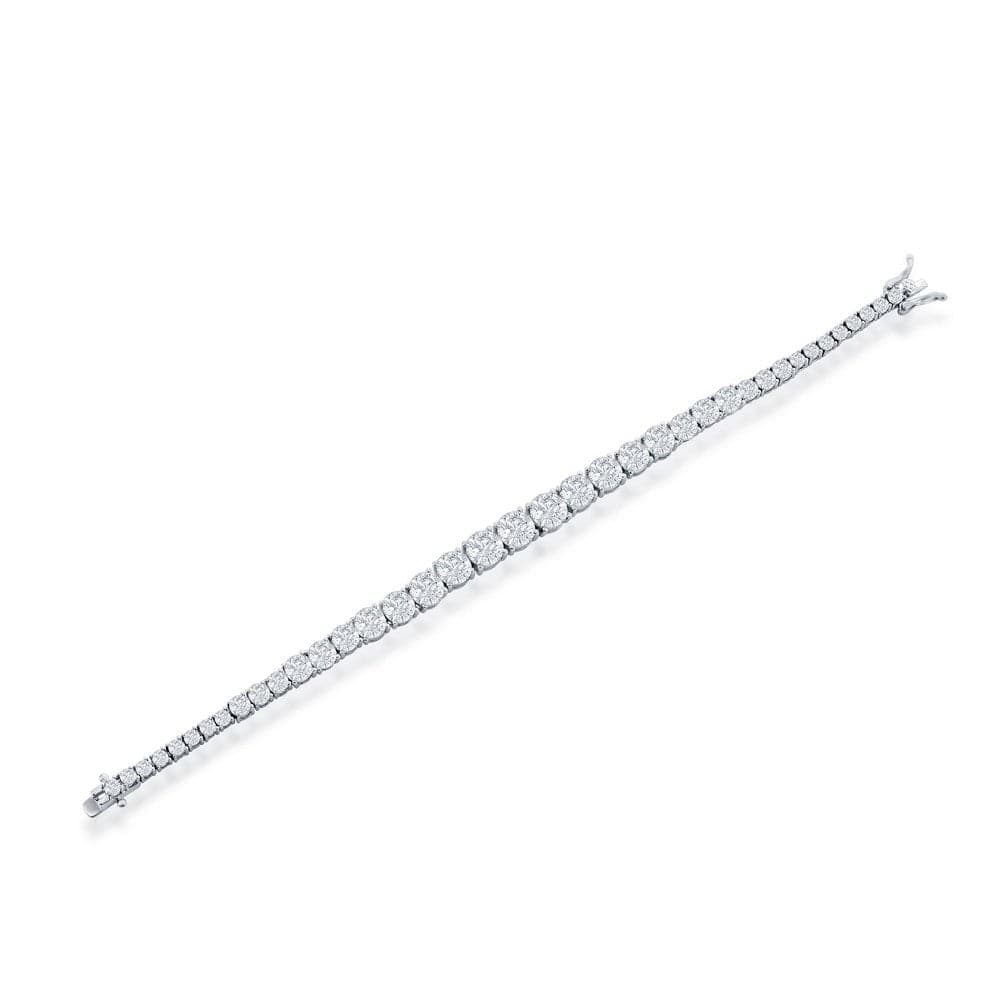 Graduating Round CZ Tennis Bracelet