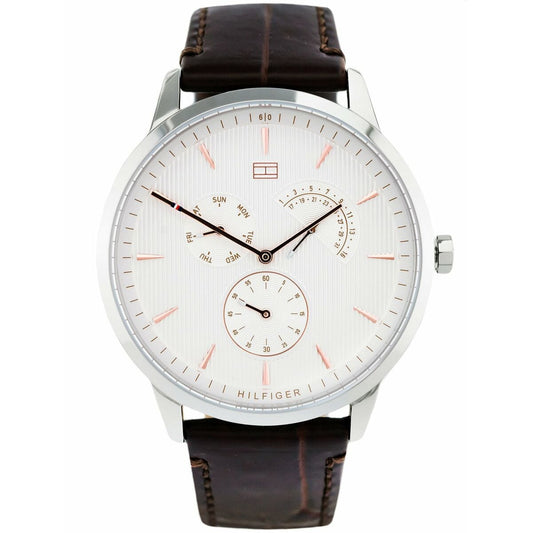 Tommy Hilfiger Men's Multi dial Quartz Watch with Leather Strap 1710389