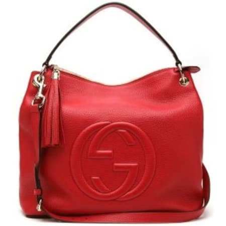 GUCCI Soho Red Leather Tassel Women's Shoulder Bag 536194 A7M0G 6420