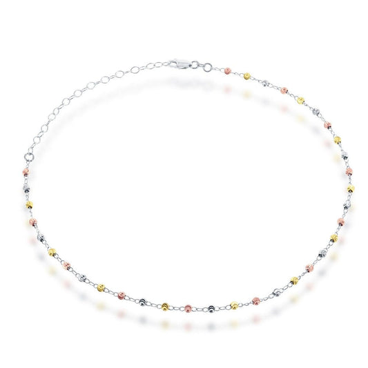 Tri-Color Beaded Choker