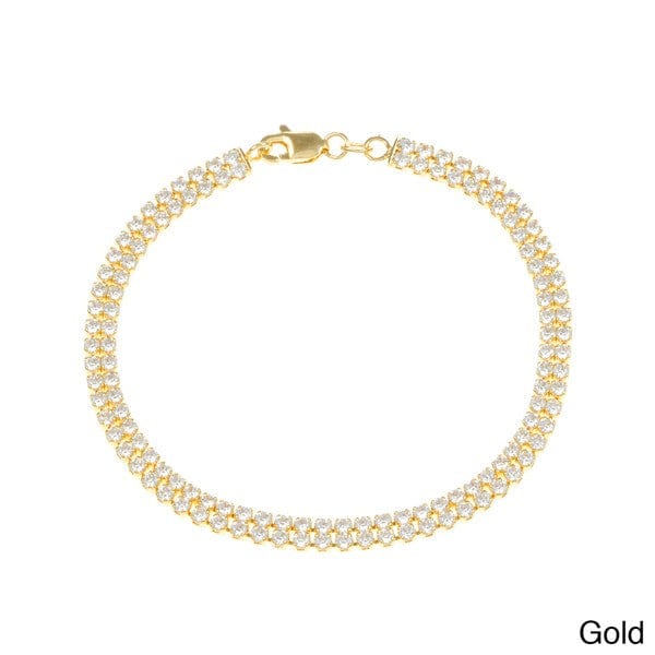 Double Row CZ Tennis Bracelet