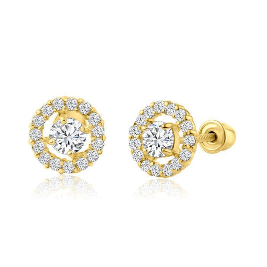 Sterling silver gold plated stud earrings 