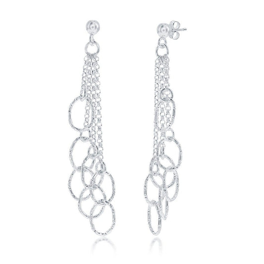 Multi Open Ovals Chandelier Earrings