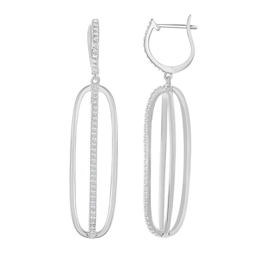 White Topaz Dangle Earrings