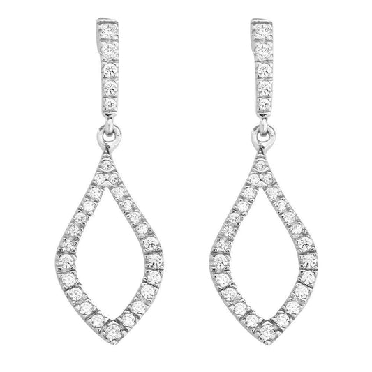 Open Micro Pave Marquise Earrings