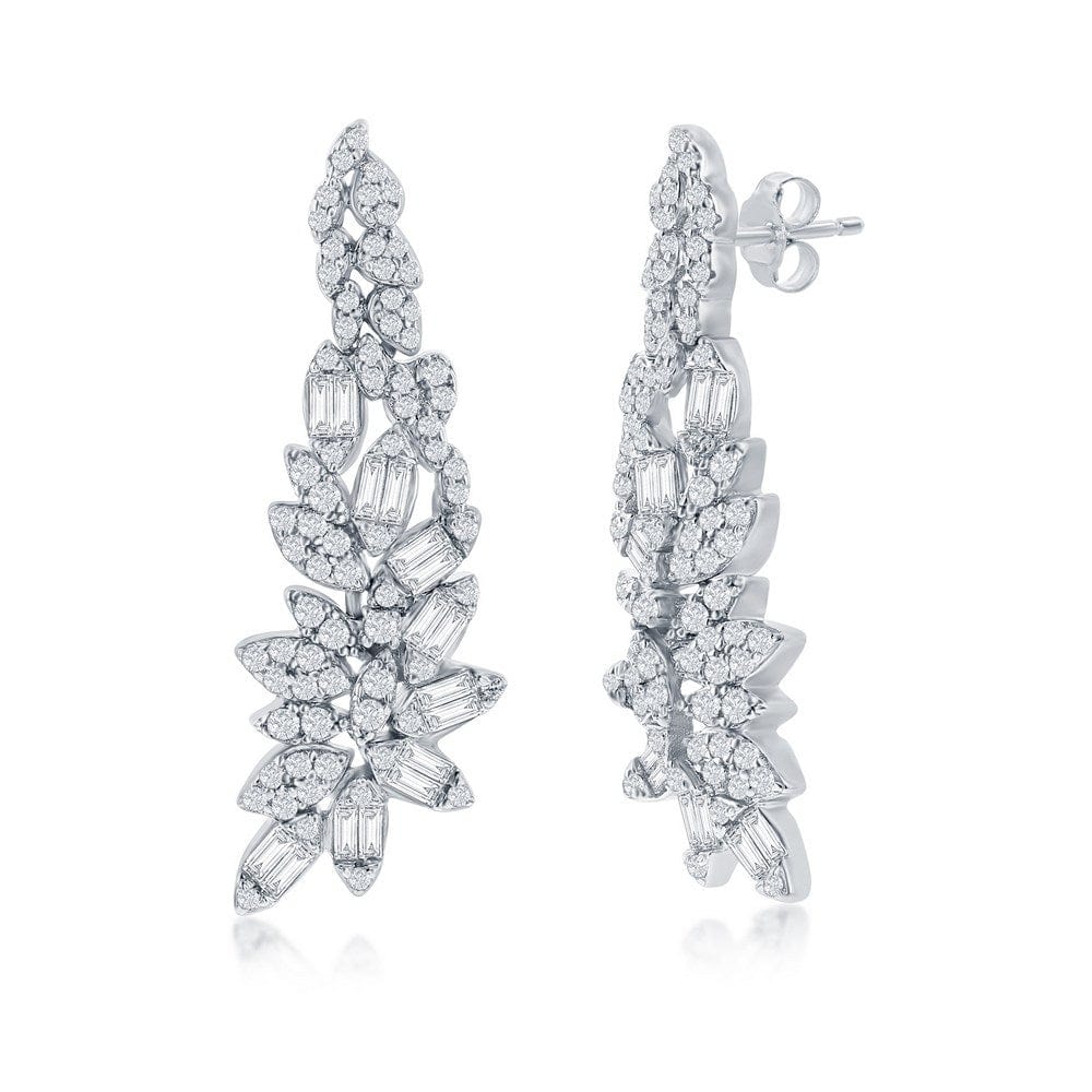 Multi-Shaped CZ Long Earrings