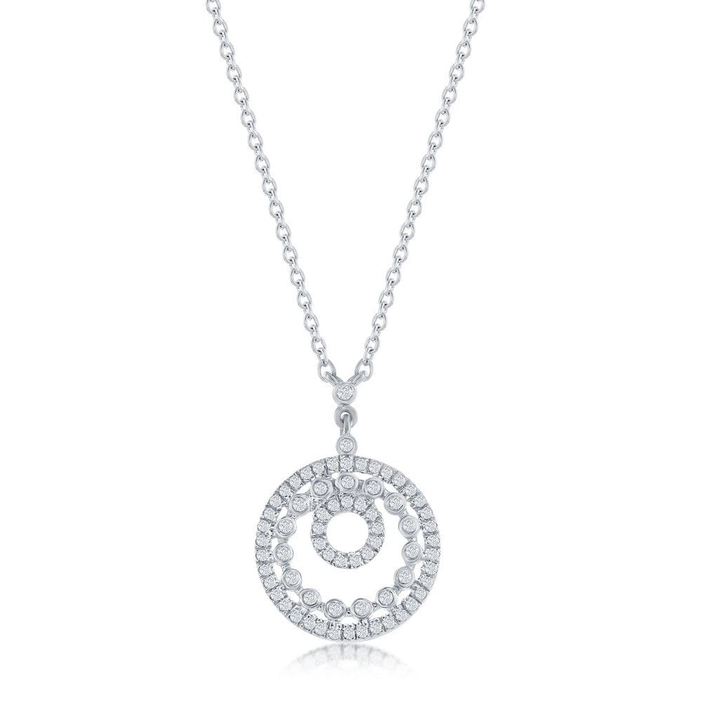 Open Circles Diamond Necklace