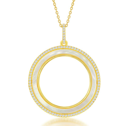 Round Open MOP Circle Necklace