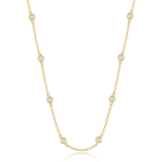 CZ by the Yard' Necklace - GP