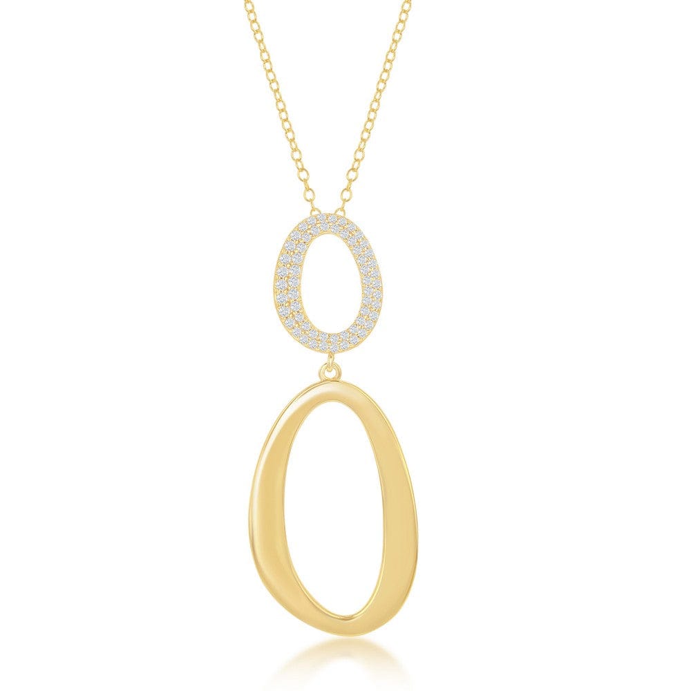 High Polish Double Oval Necklace