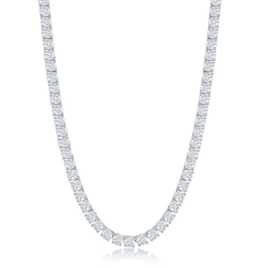 4mm Round CZ Tennis Necklace