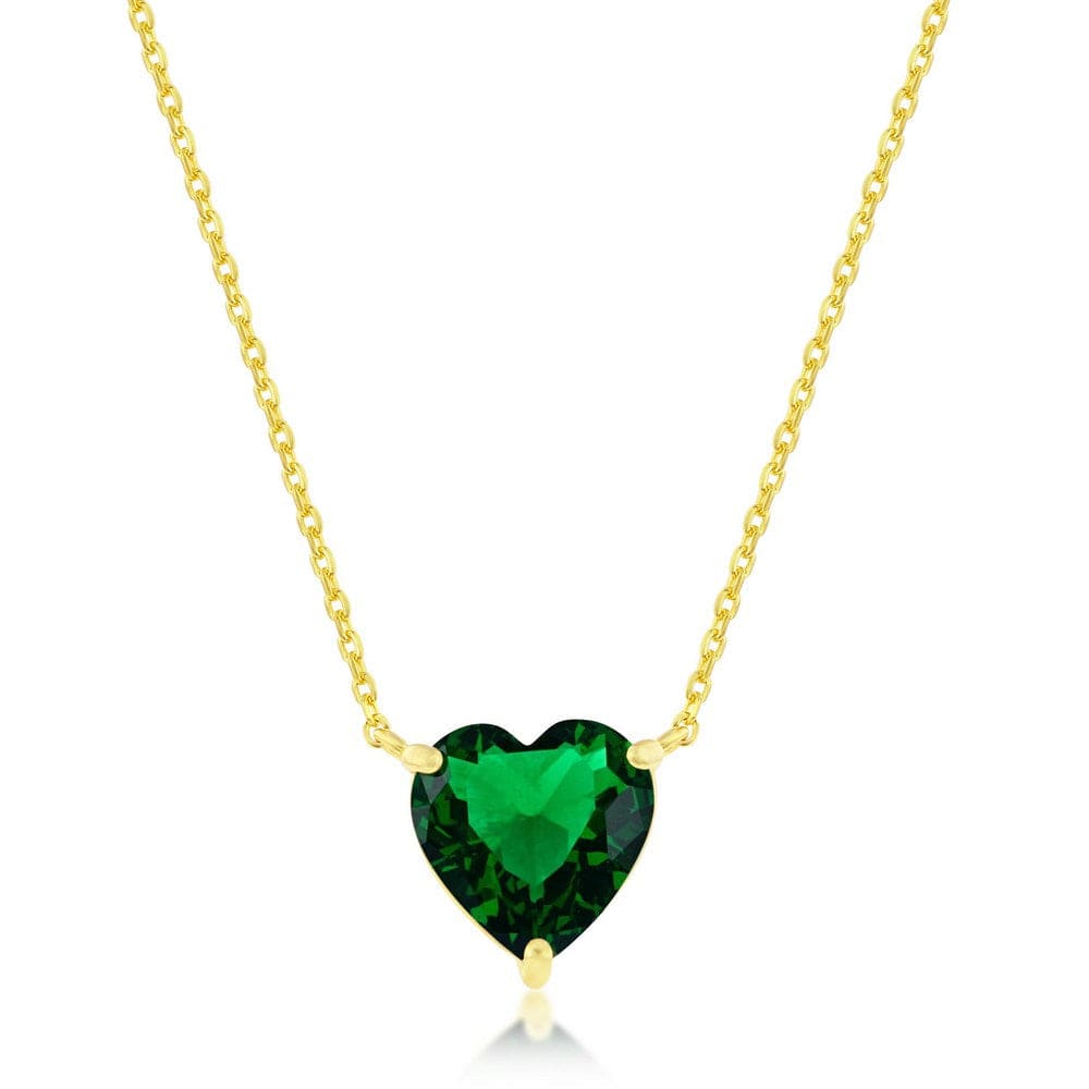 Emerald Heart Crystal Necklace