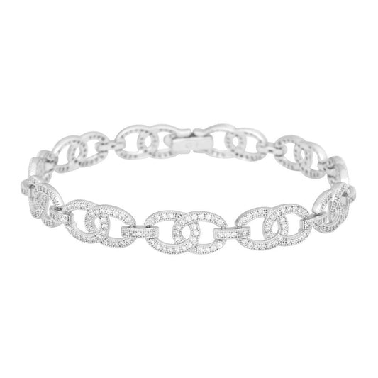 Linked Circles Micro Pave CZ Bracelet