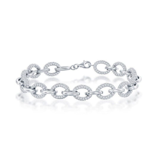 Micro Pave CZ Rolo Bracelet