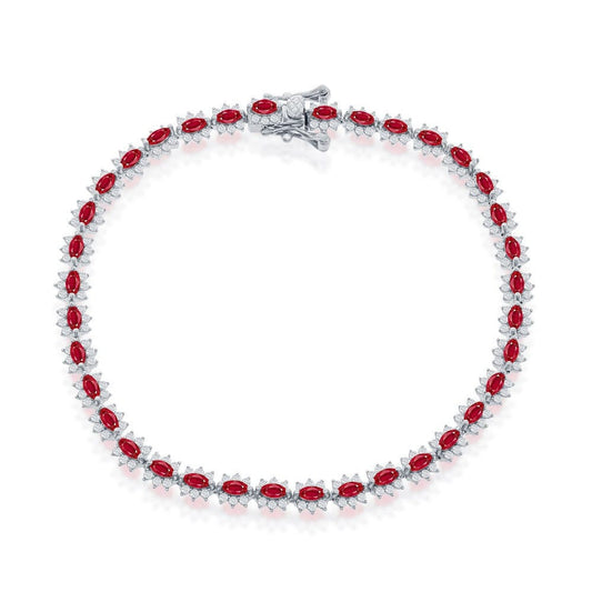 5mm Royal CZ Tennis Bracelet - Ruby CZ