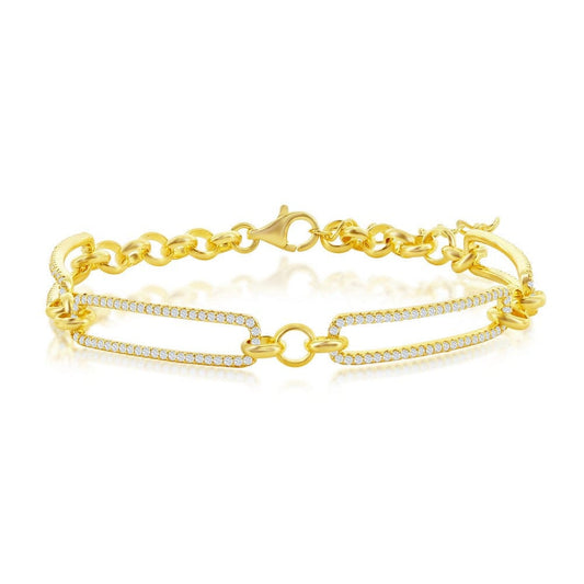 Classic Paperclip Bracelet- Gold