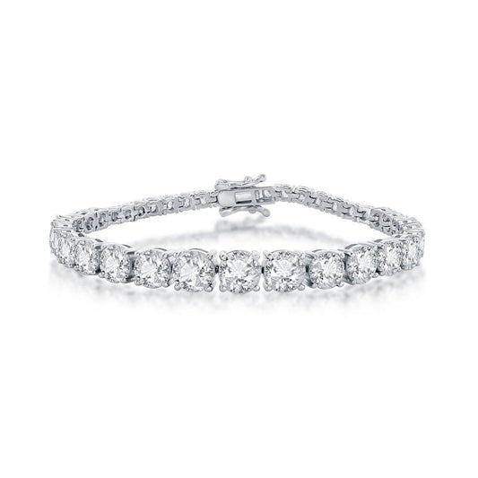 Graduating Round CZ Tennis Bracelet